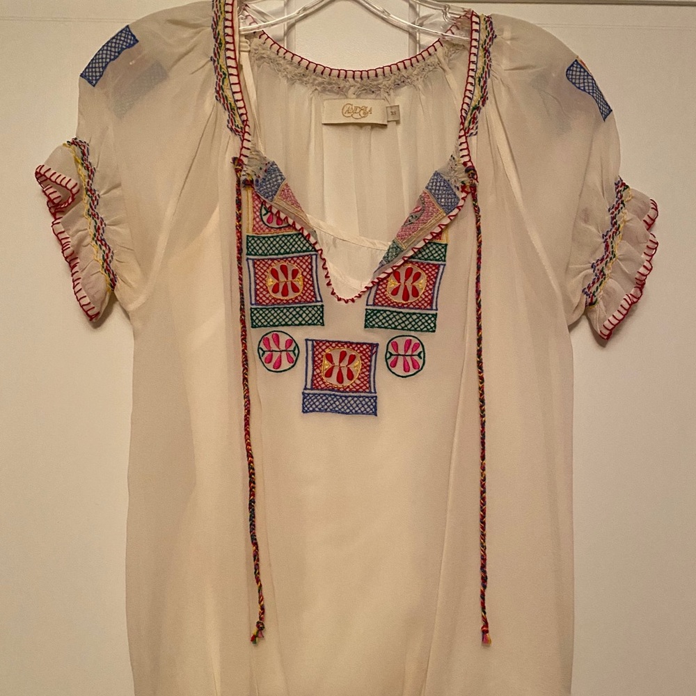 Candela Embroidered Peasant Blouse